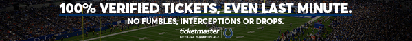 100% verified tickets from Ticketmaster. Click to find Colts tickets now.
