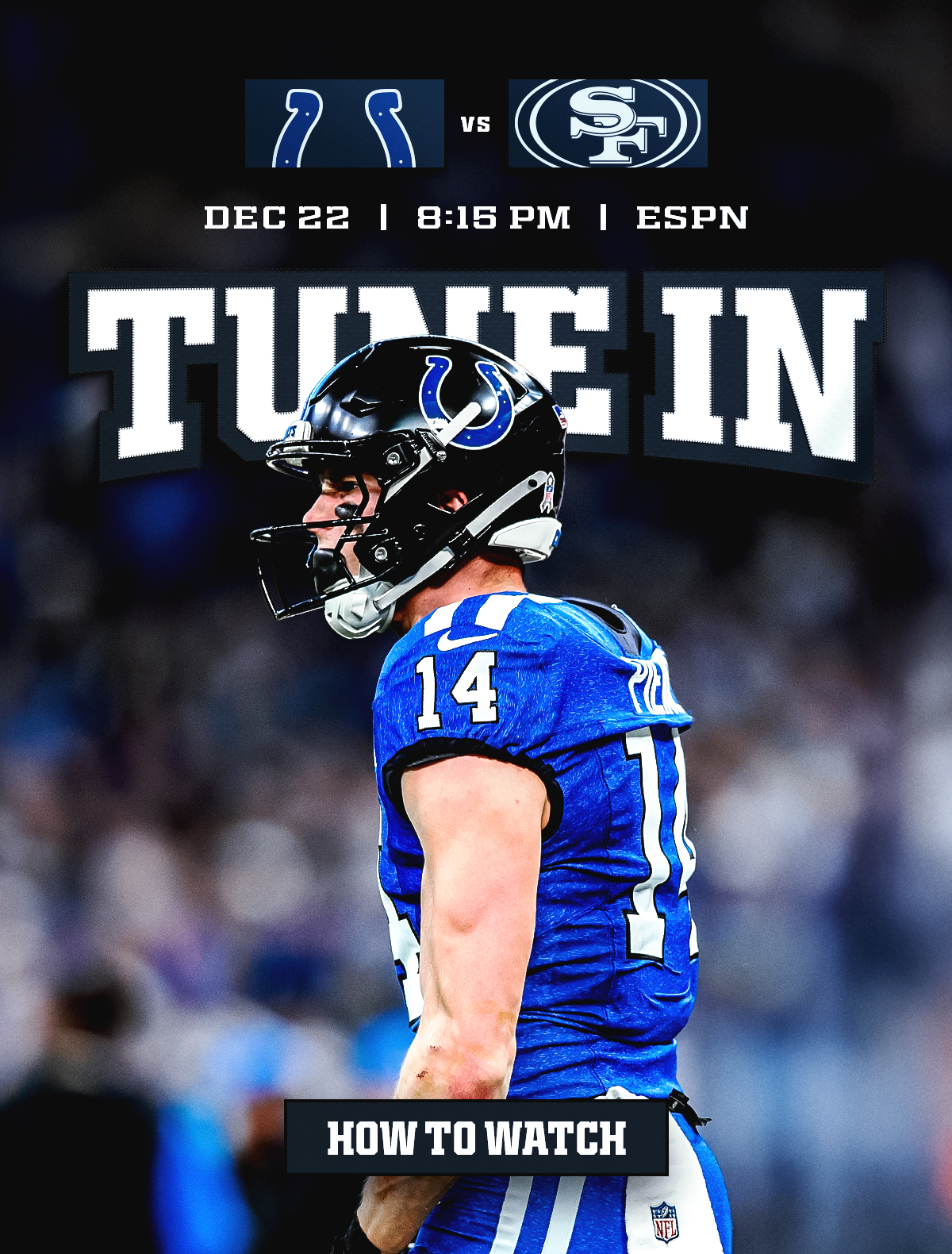 How to watch: Colts vs 49ers on December 22. Tap to learn how to watch, listen, stream, and more.