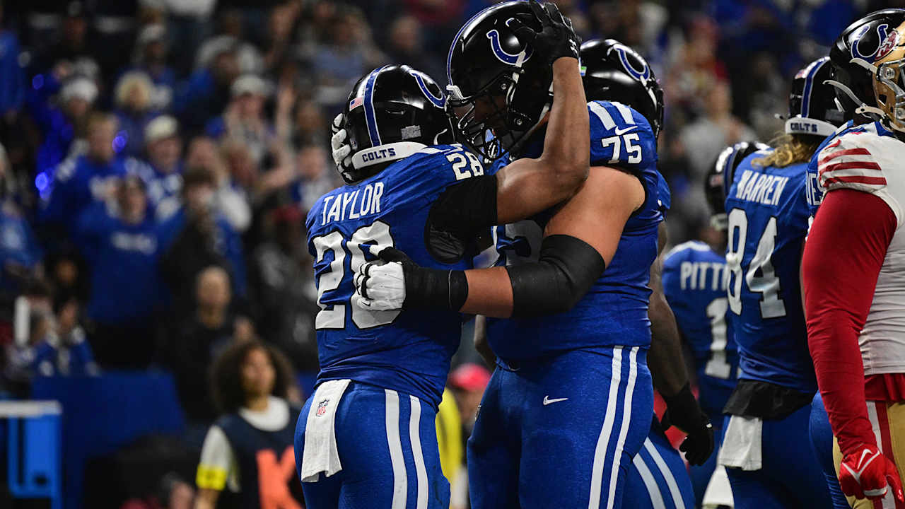 Jonathan Taylor's 17th TD run of 2025 trims 49ers' lead to 34-26 in fourth quarter. Tap to watch now.