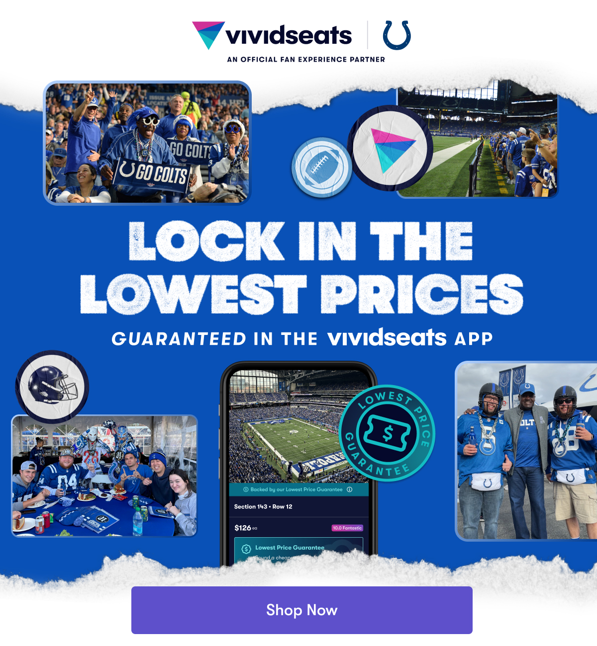 Lock in the lowest prices, guaranteed in the Vivid Seats app. Tap to shop now. 