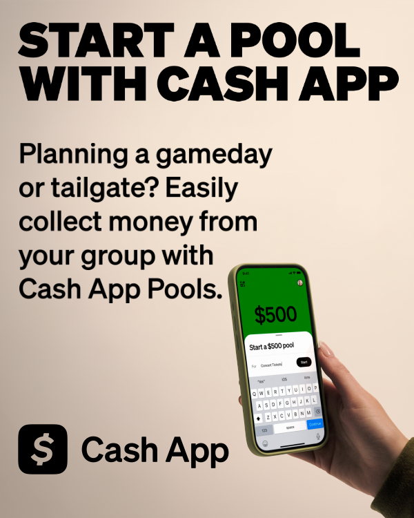 Planning a gameday or tailgate? Easily collect money from your group with Cash App Pools! Tap to learn more.