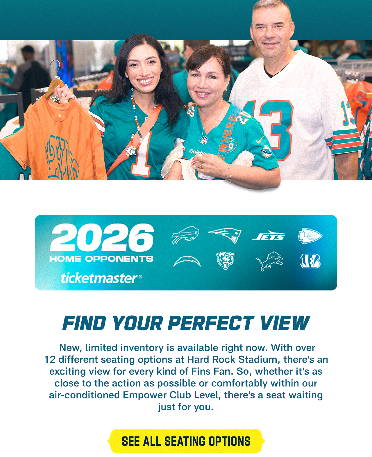 Find Your Perfect View. See All Seating Options.