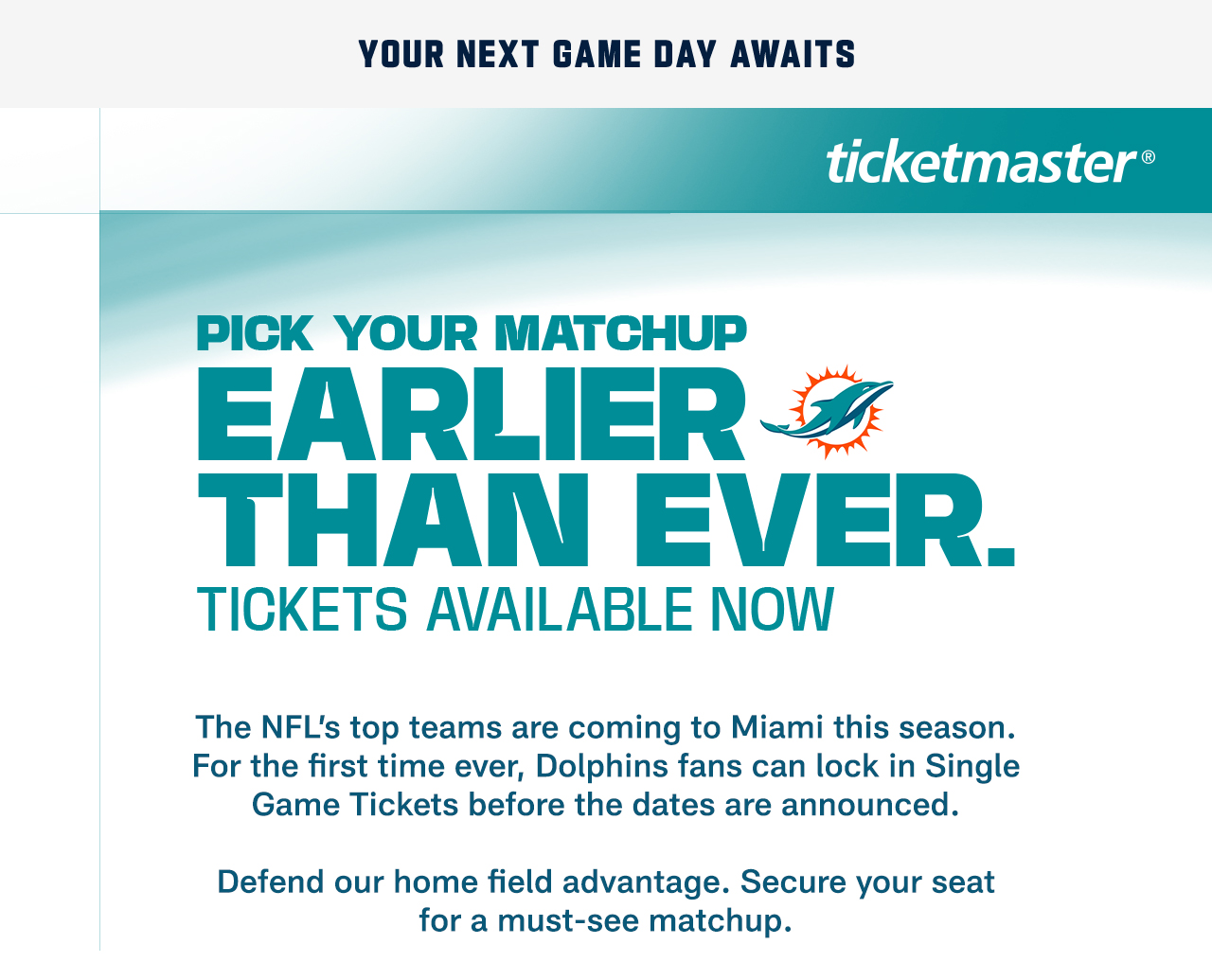 Pick Your Matchup Earlier Than Ever. Tickets Available Now.