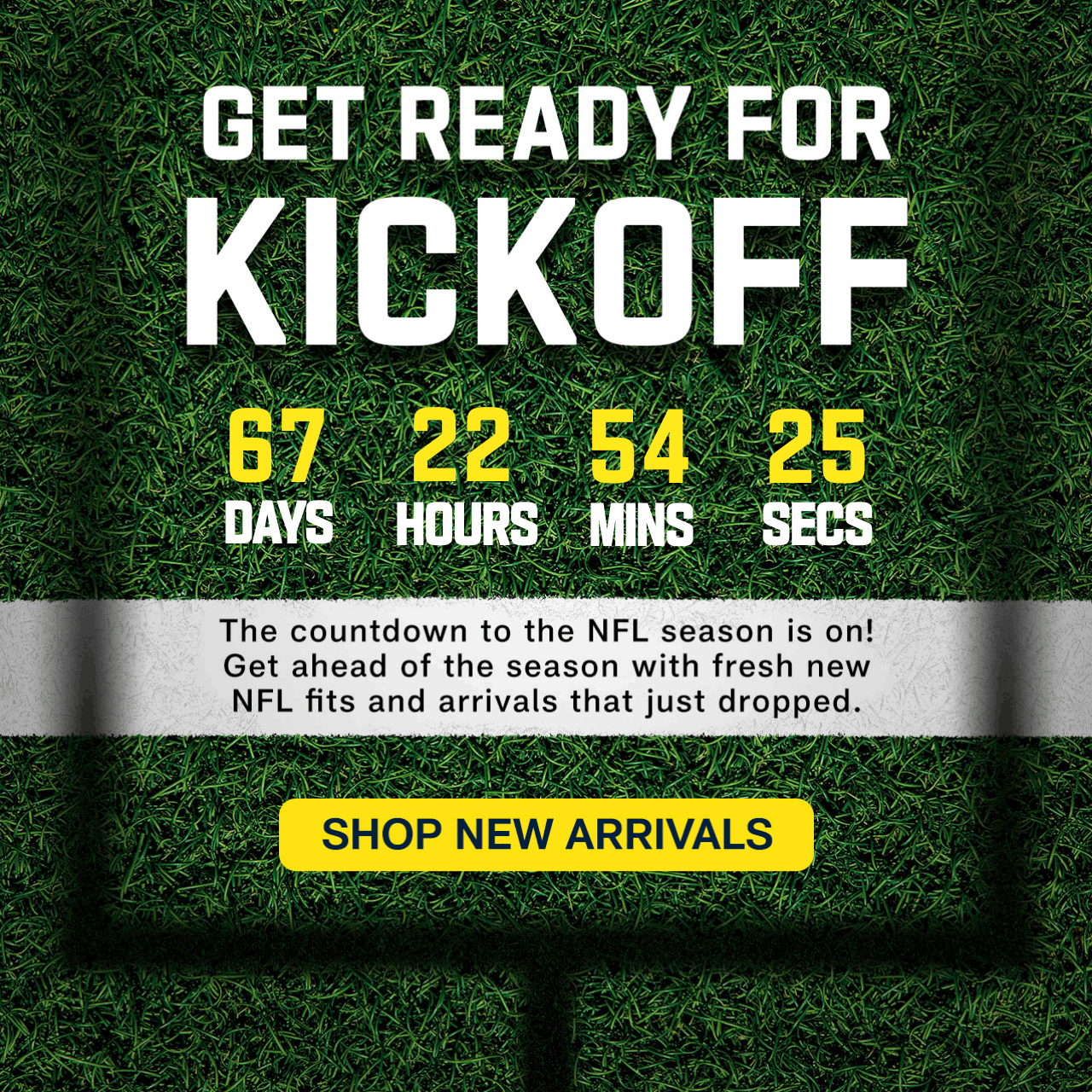 The countdown to the NFL season is on! Get ahead of the season with fresh new NFL fits and arrivals that just dropped.  Shop New Arrivals.