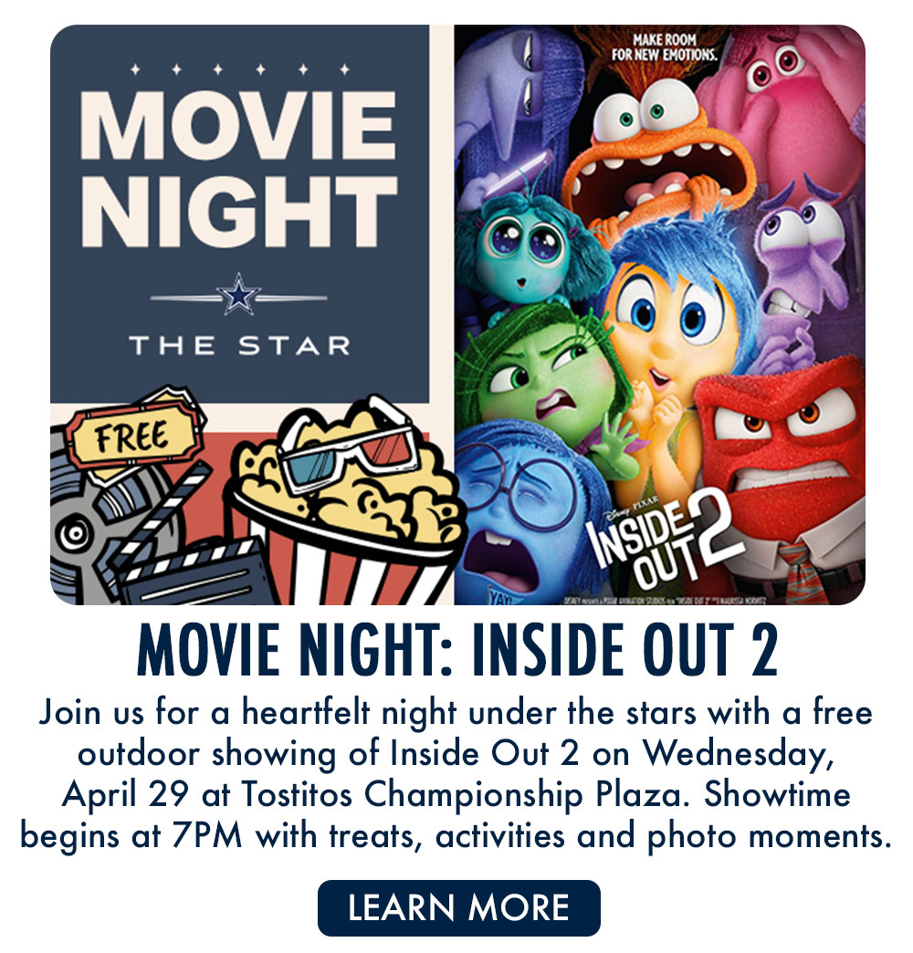 Movie Night | Inside Out 2 | April 29 at Tostitos Championship Plaza