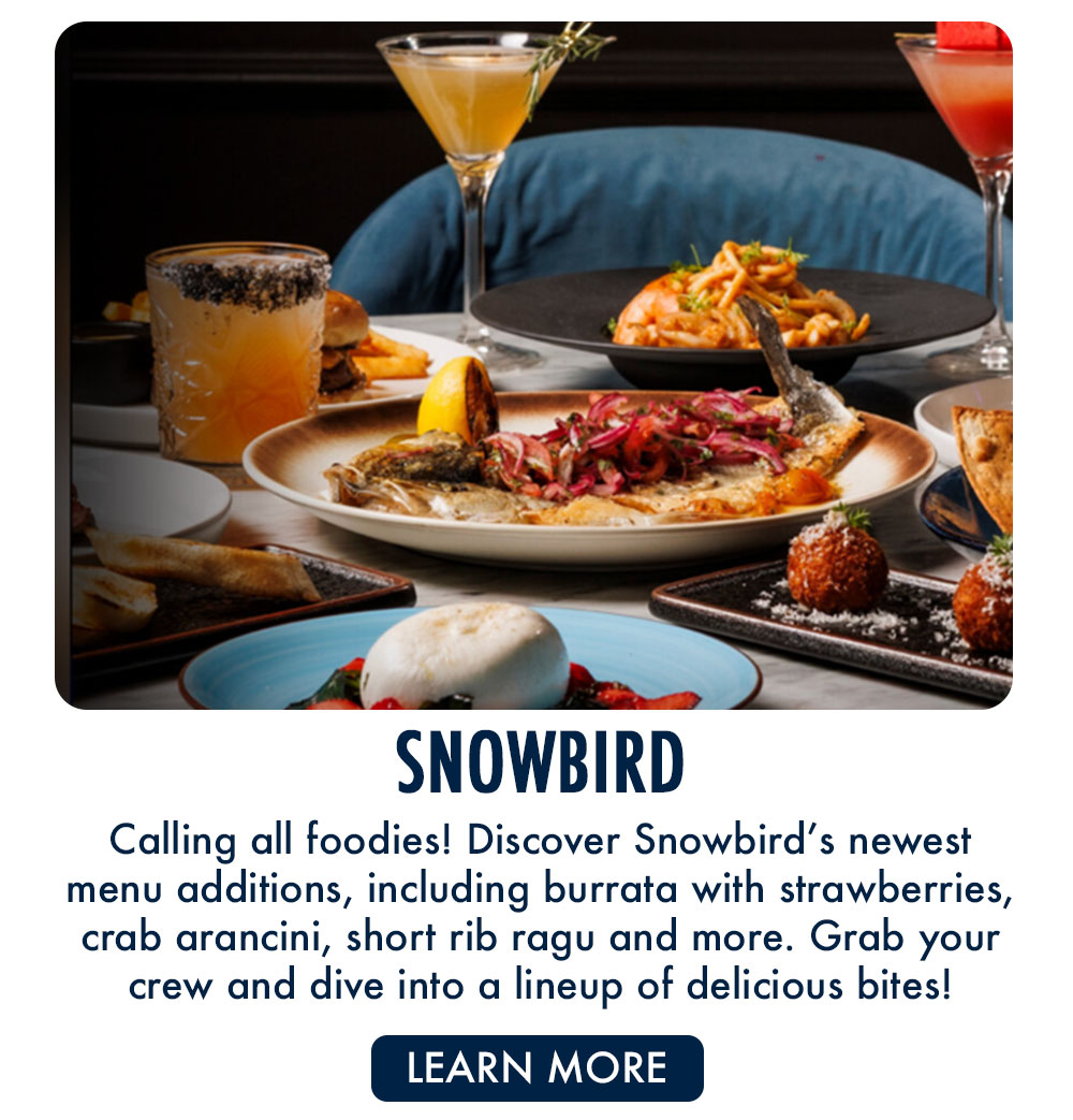 Snowbird Cocktail Lounge & Kitchen | Try new menu additions including the crab arancini and short rib ragu