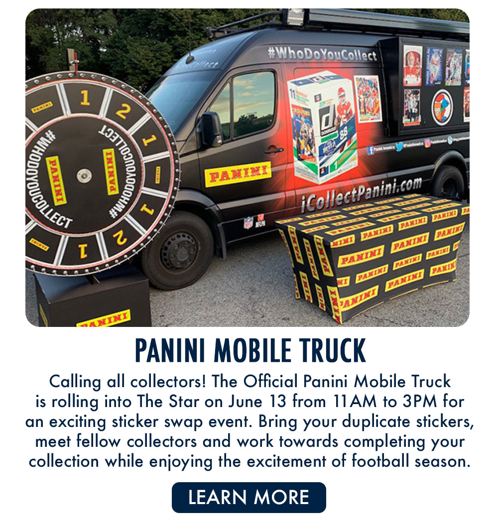 Panini Mobile Truck | Join a sticker swap event on June 13 from 11AM to 3PM at The Star