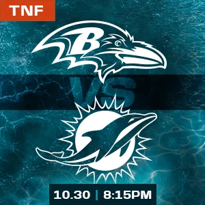 Ravens vs Dolphins | 10.30 | 8:15 PM