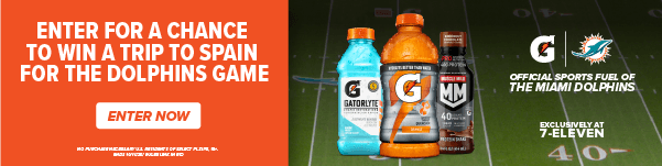 ENTER FOR A CHANCE TO WIN A TRIP TO SPAIN FOR THE DOLPHINS GAME