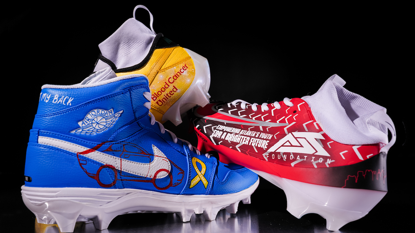 Falcons players to wear custom cleats this Sunday as part of the NFL's My Cause My Cleats campaign
