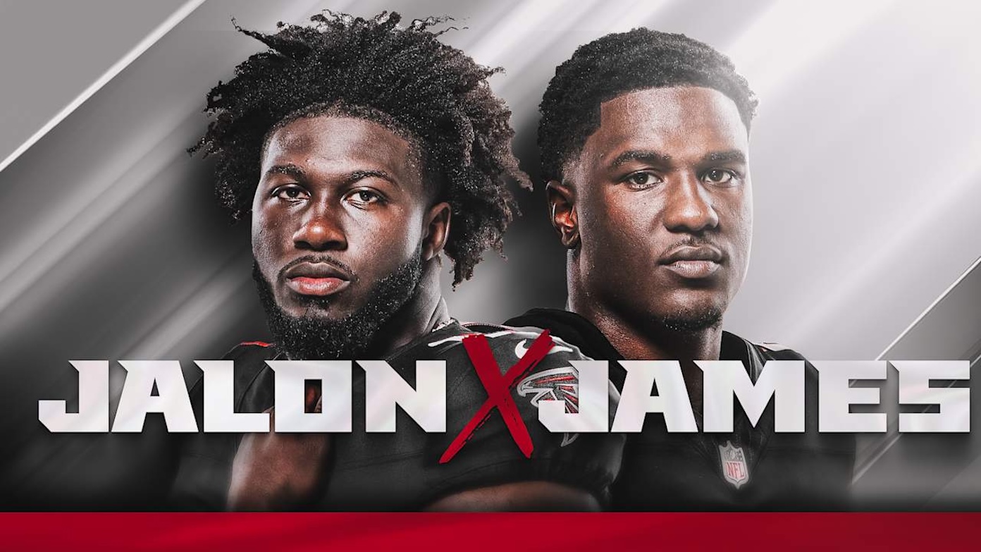 Interview with rookie pass rushers Jalon Walker and James Pearce Jr.