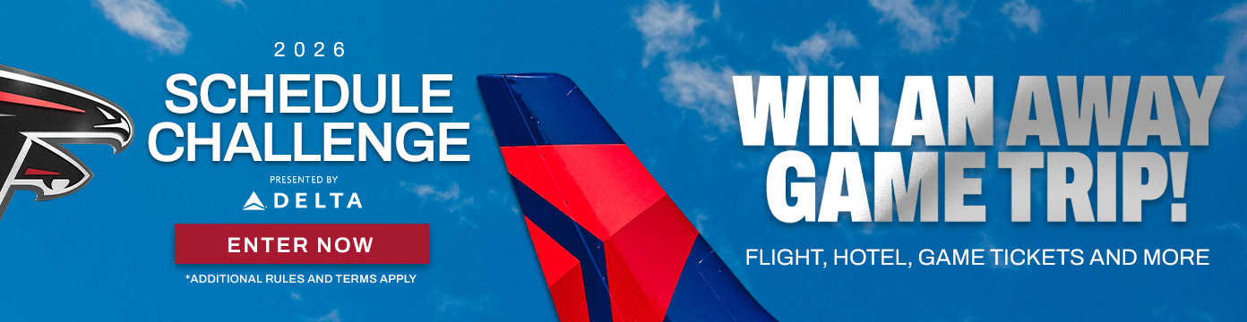 2026 Schedule Challlenge Presented by Delta: Enter Now | Additional rules and terms apply | Win an away game trip! Flight hotel, game tickets, and more