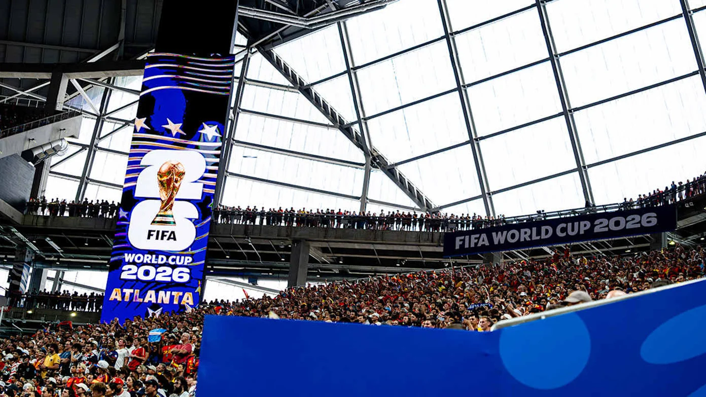 Atlanta Stadium crowd during a World Cup match.