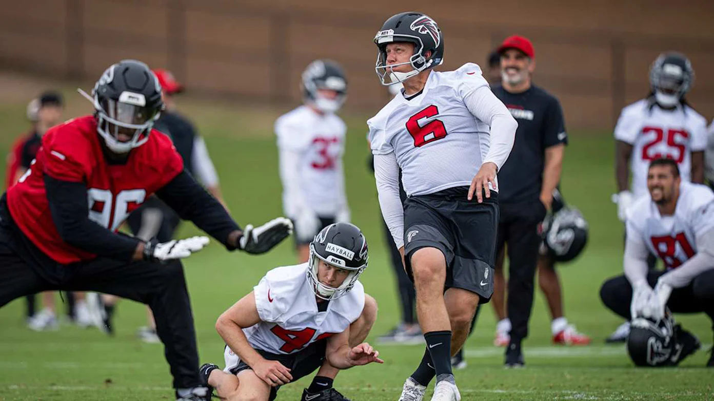 Atlanta Falcons practicing at training camp.