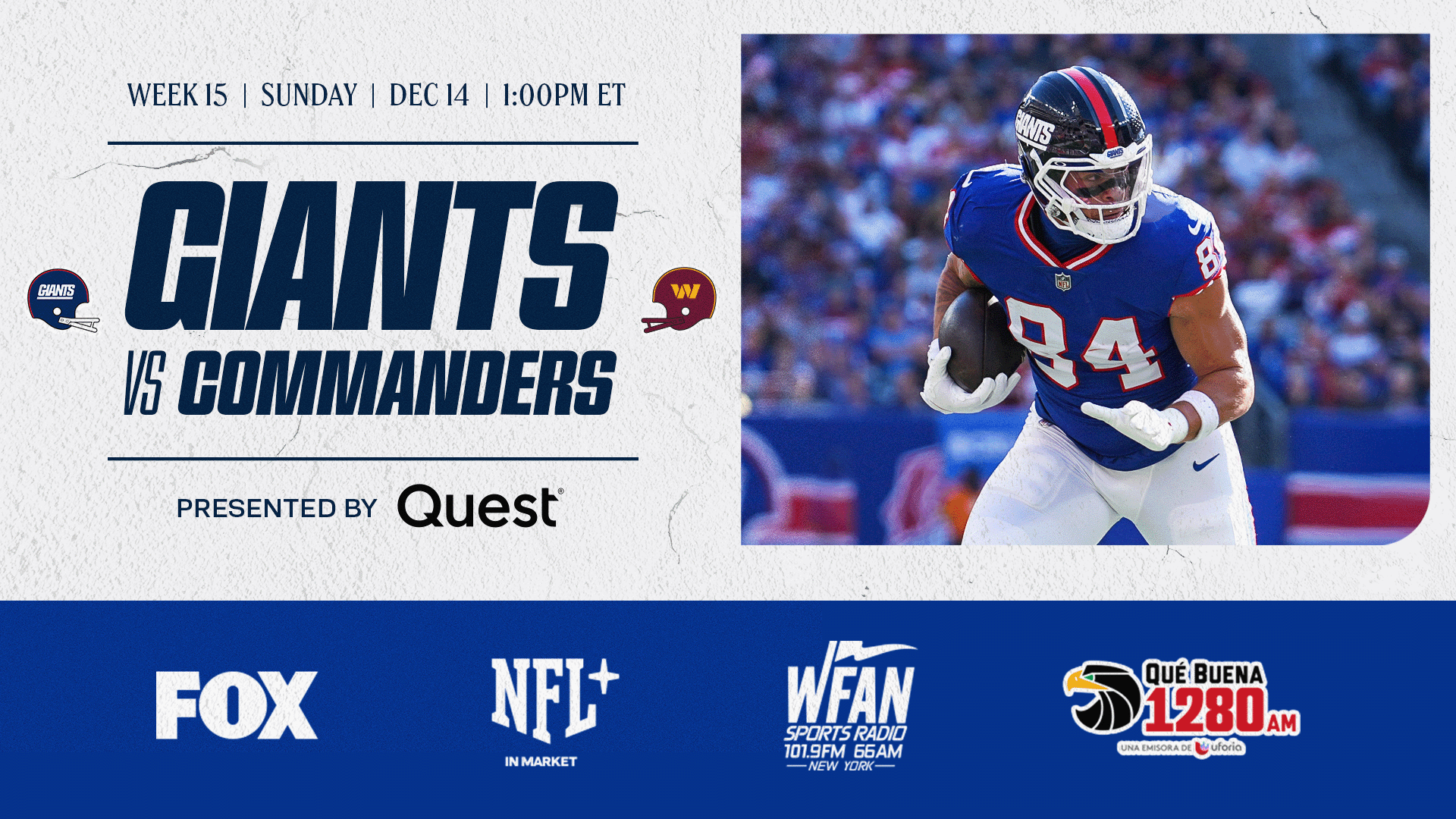 Giants Week 15 Tracker