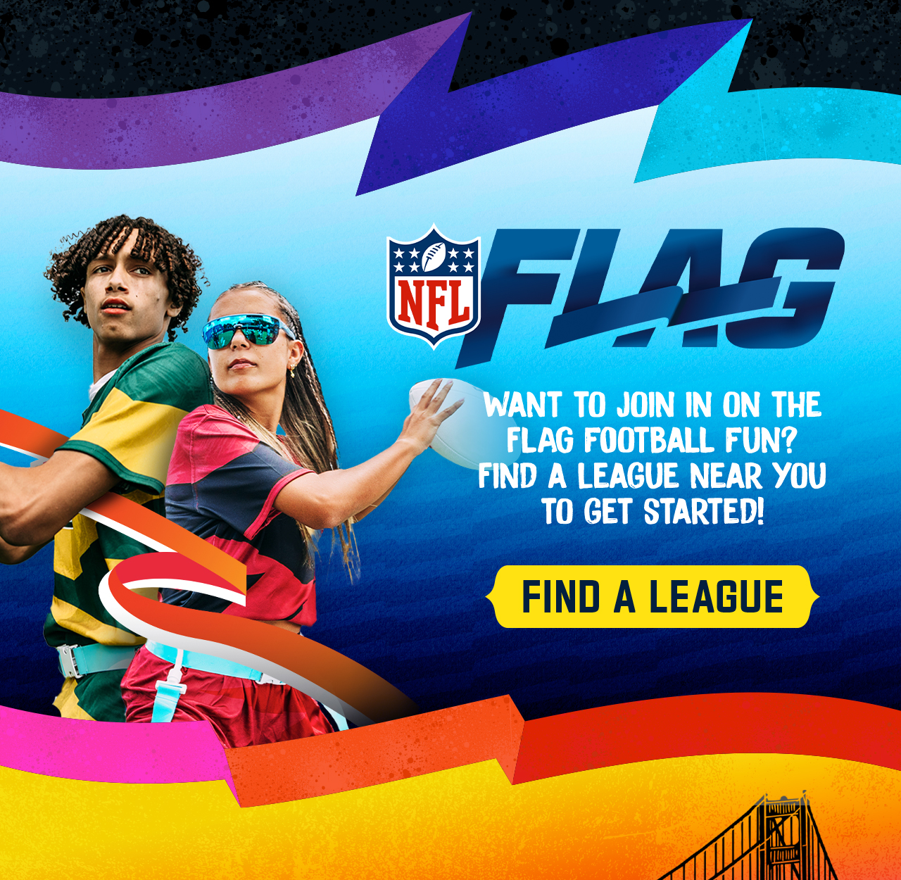 Flag Find A League.