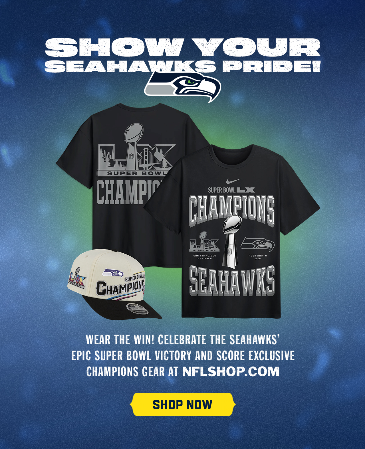 Show Your Seahawks Pride. Shop Now.