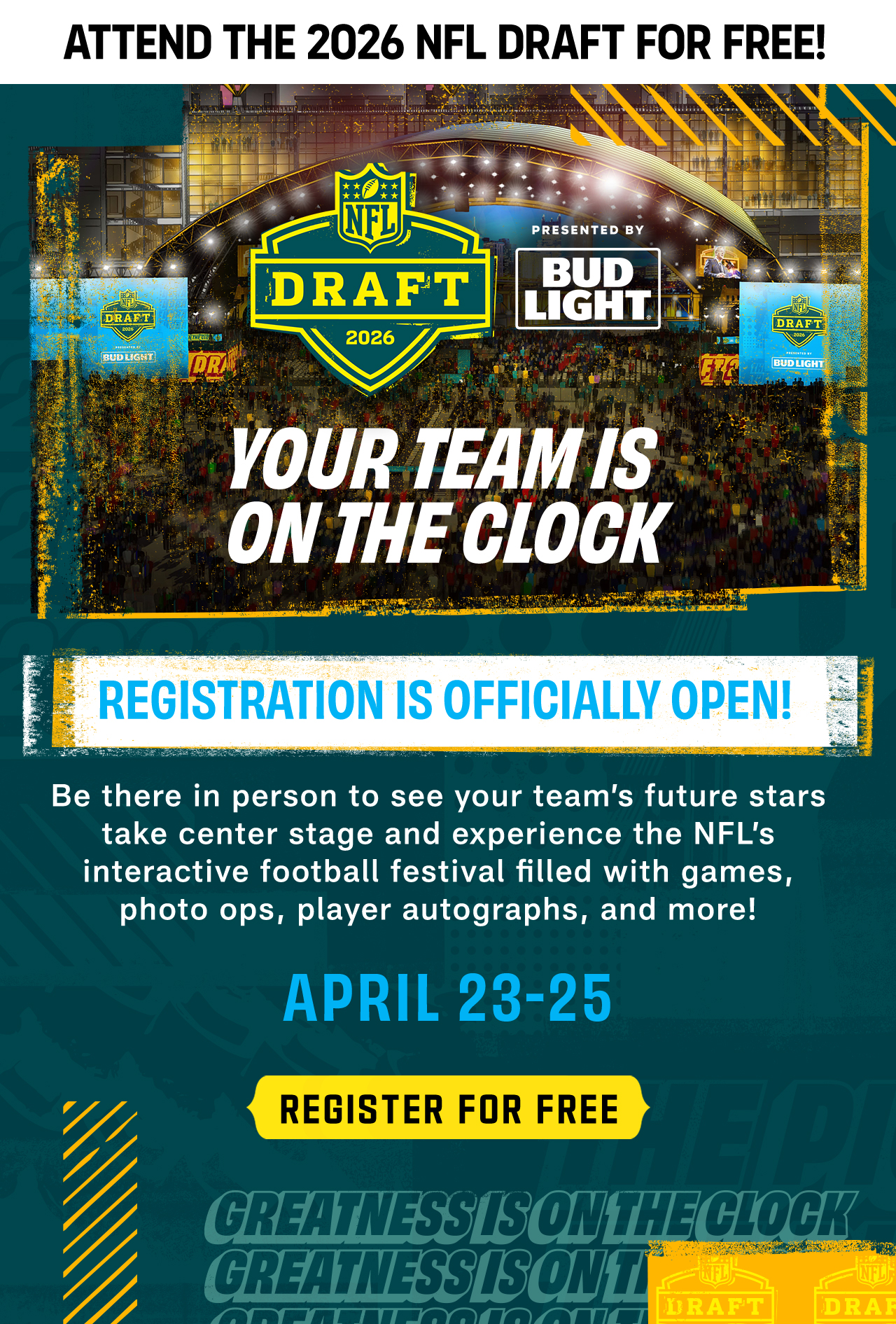 NFL Draft 2026 Registration Is Officially Open!