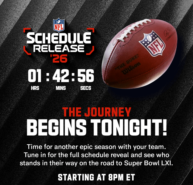 NFL Schedule Release '26. Time For Another Epic Season With Your Team.