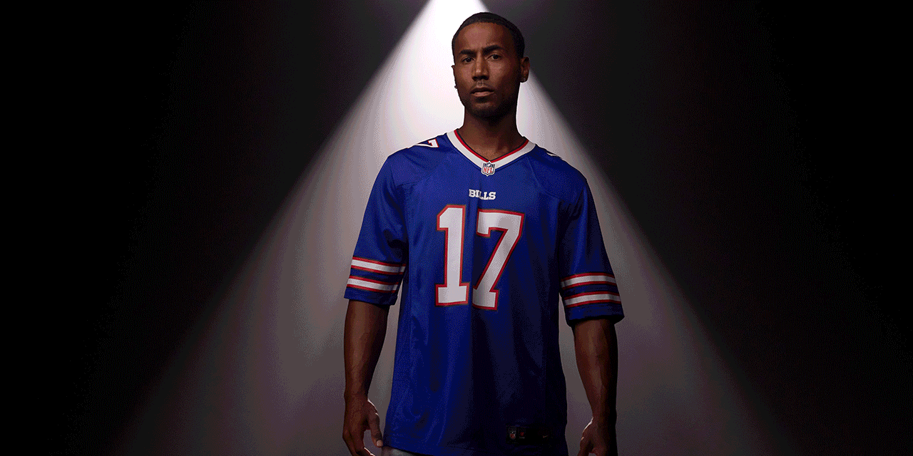 Rotating GIF of people in team jerseys