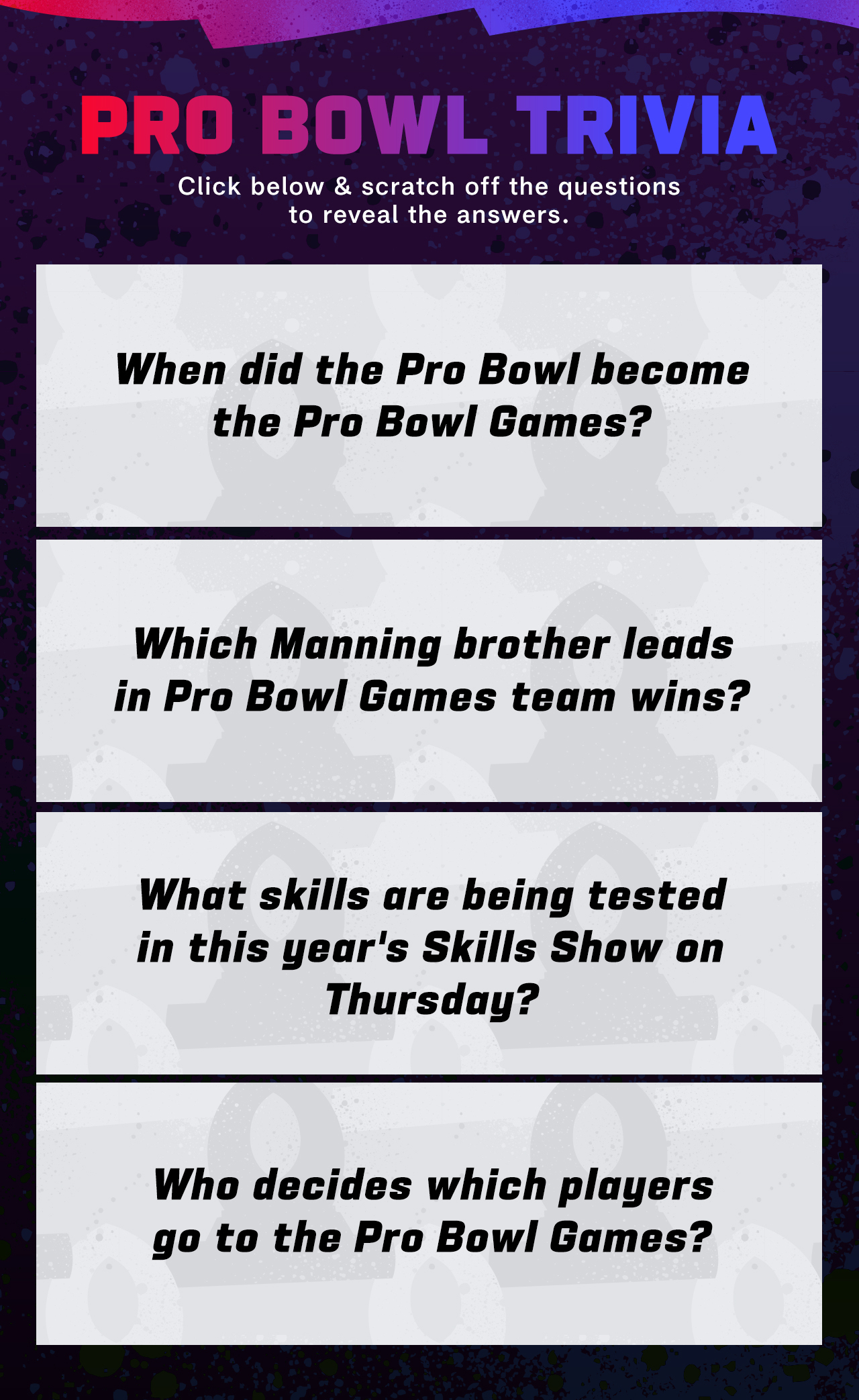 Pro Bowl Trivia