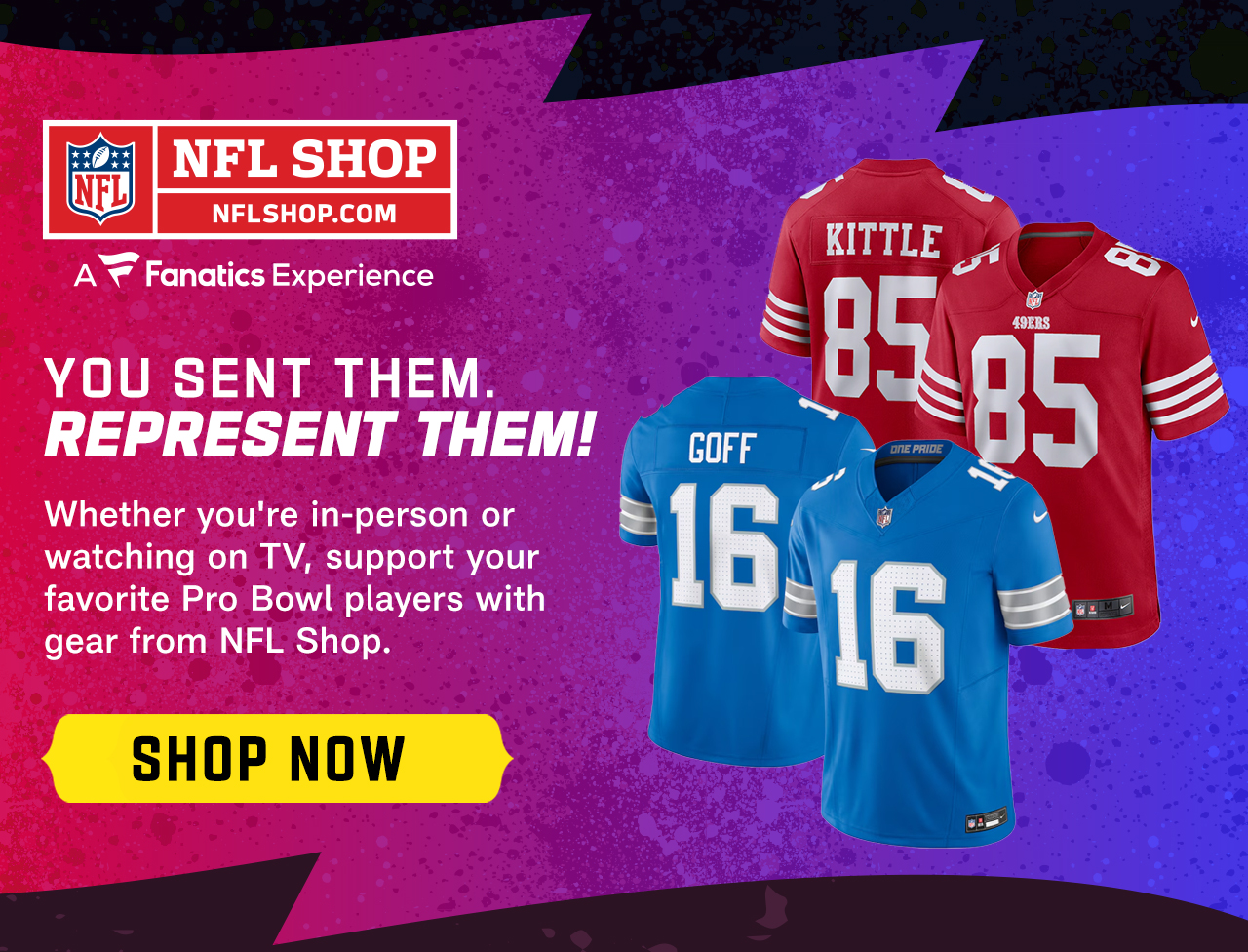 You Sent Them. Represent Them! - Shop Now