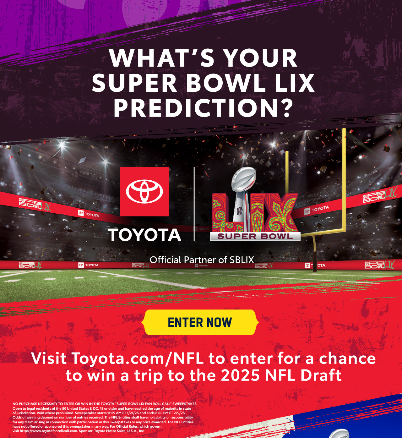 What's Your Super Bowl LIX Prediction? Enter Now