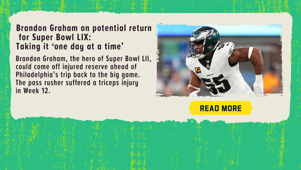 Brnadon Graham on a potential return for Super Bowl LIX - Read More