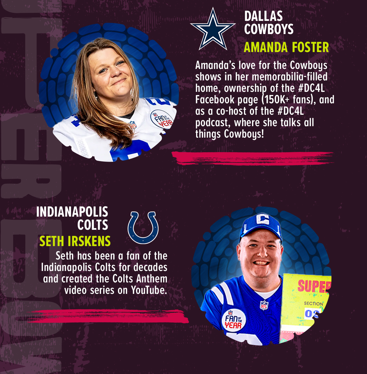 Fan of the Year participants 