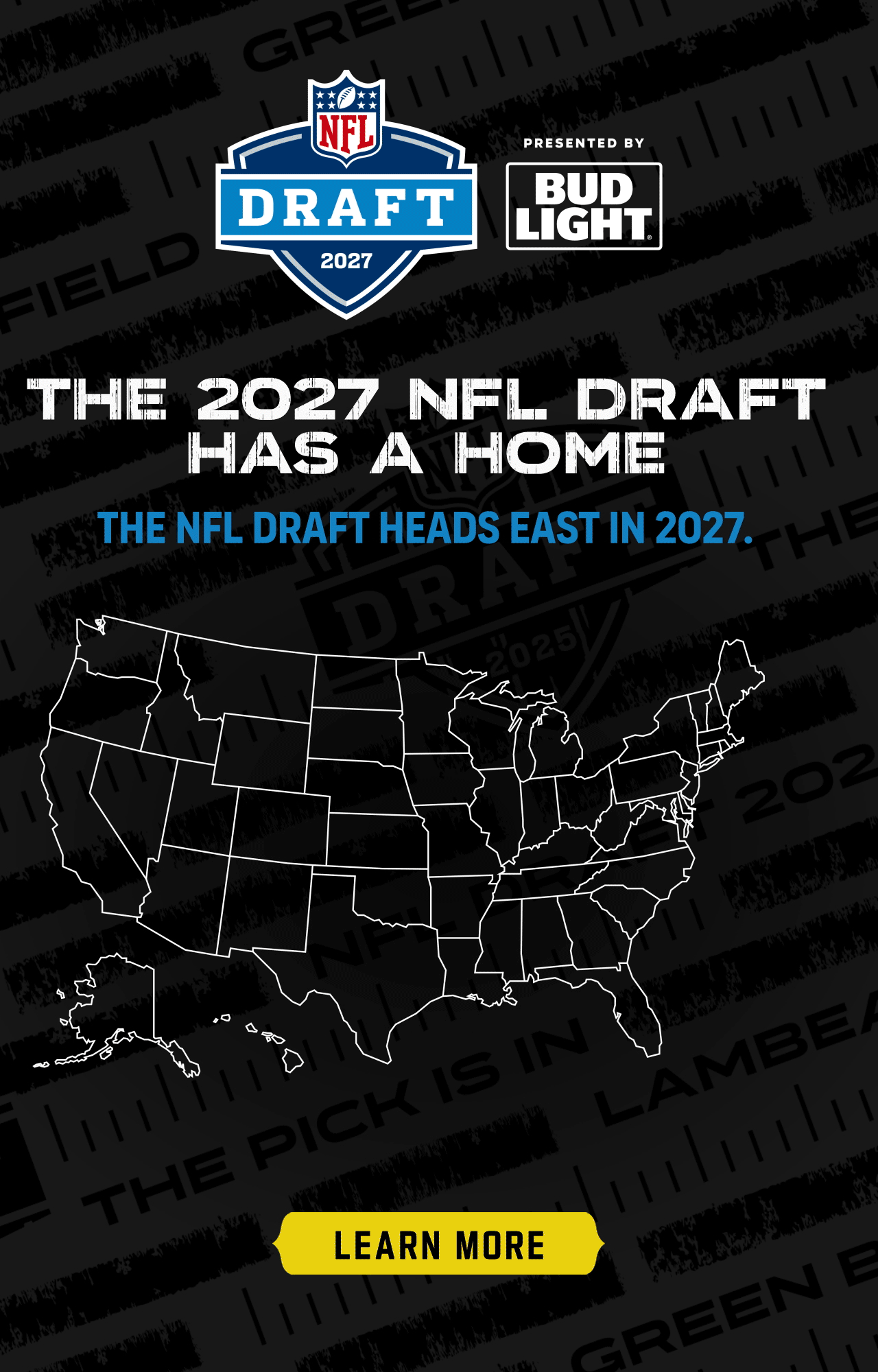 The 2027 NFL Draft Has A Home - Learn More