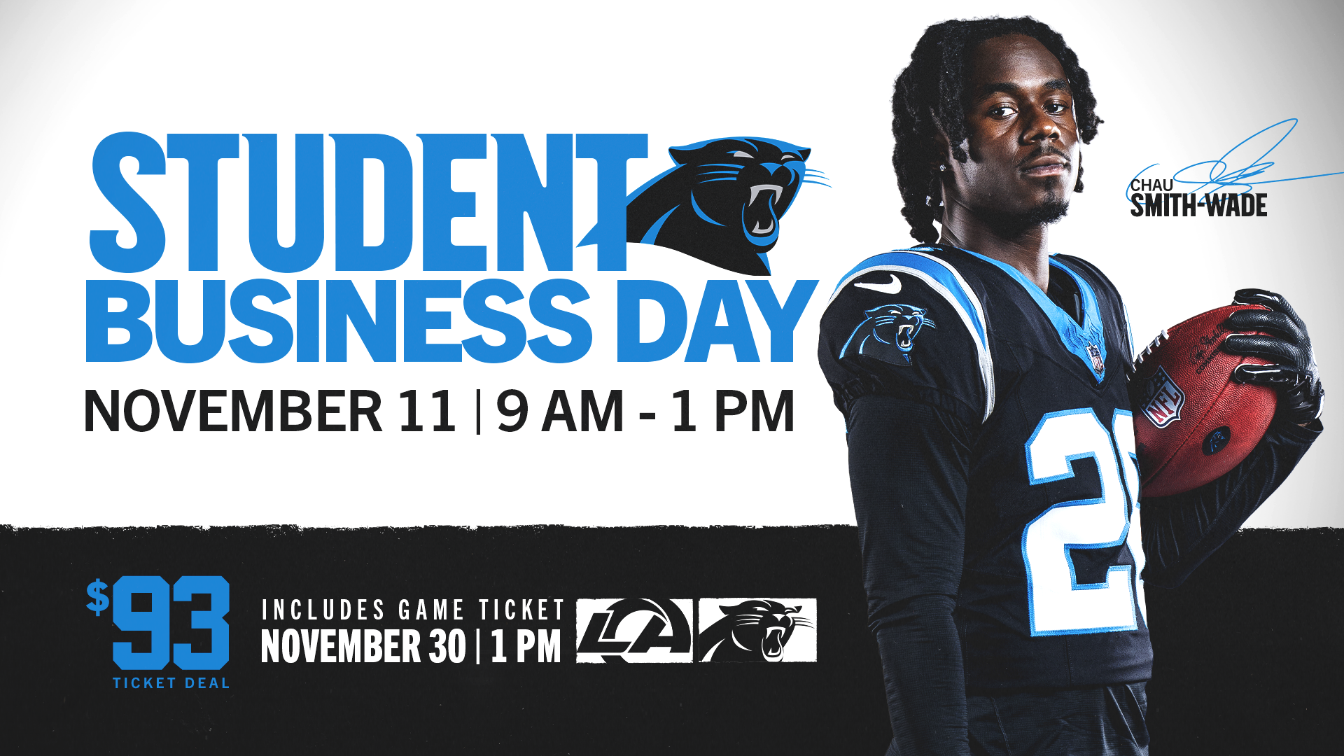 Carolina Panthers Student Business Day | November 11