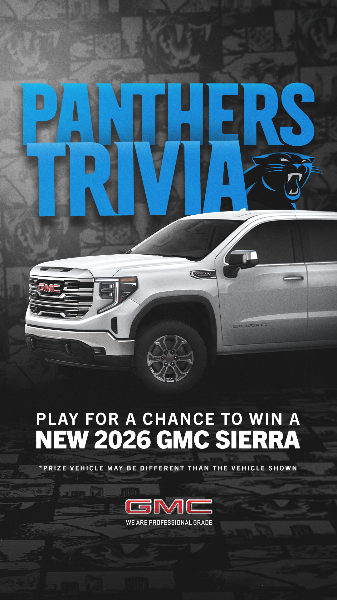 Play for a chance to win a new 2026 GMC Sierra