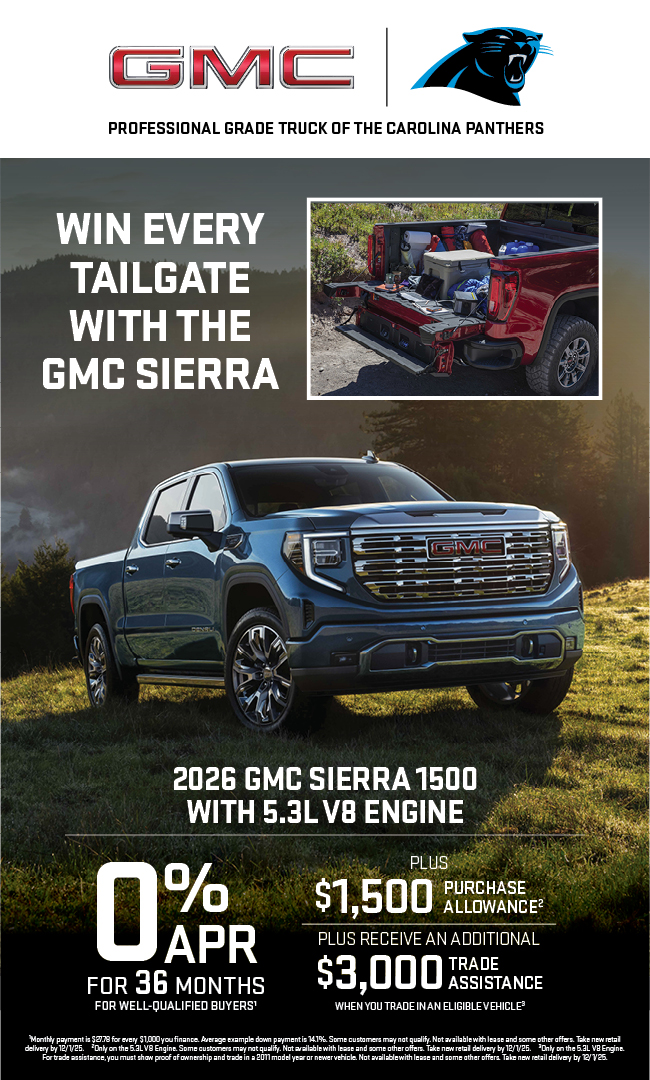 Win every tailgate with the GMC Sierra