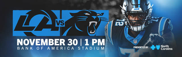 Rams vs. Panthers | Nov. 30 | Buy Tickets Now