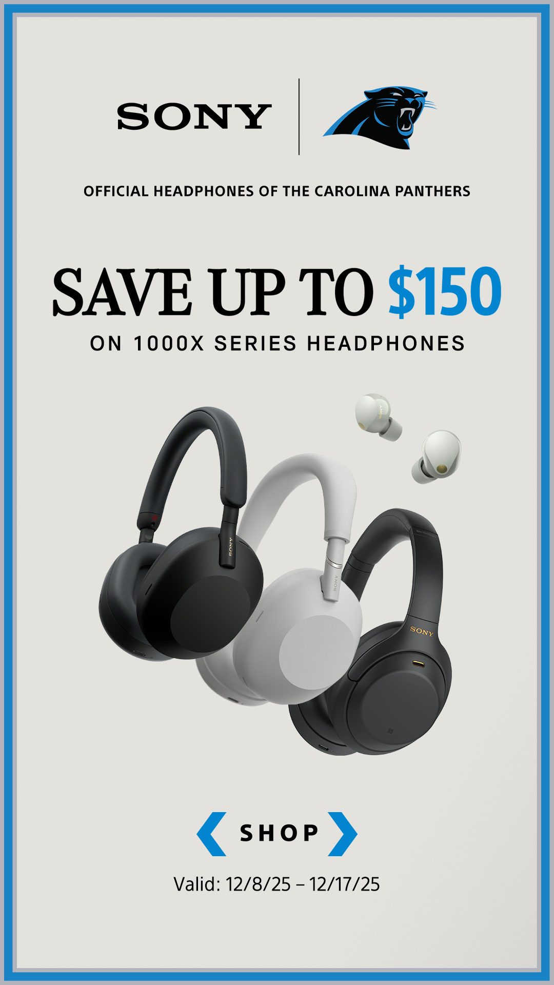 Save up to $150 on 1000x Series Sony Headphones
