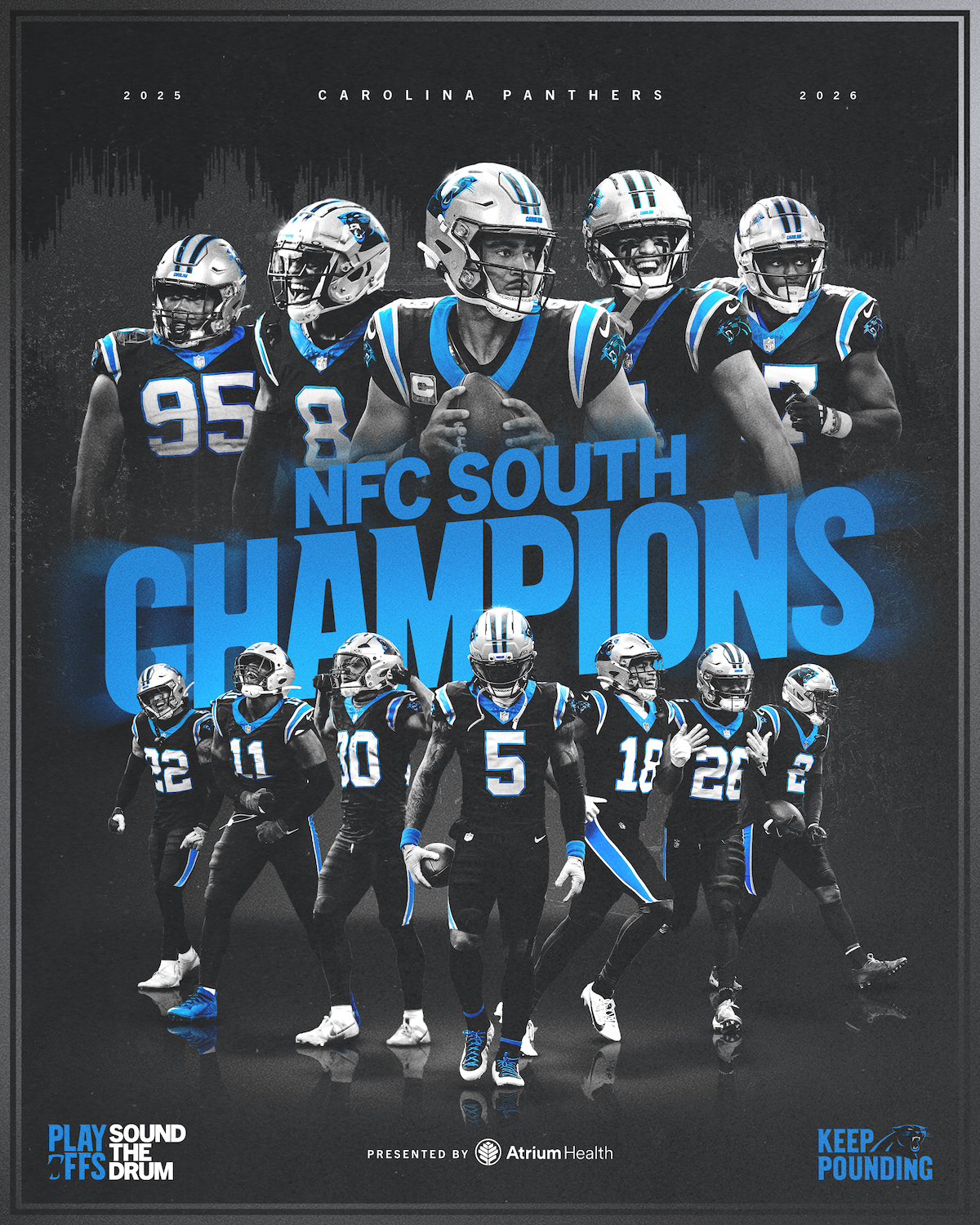 The Carolina Panthers are NFC South Champions