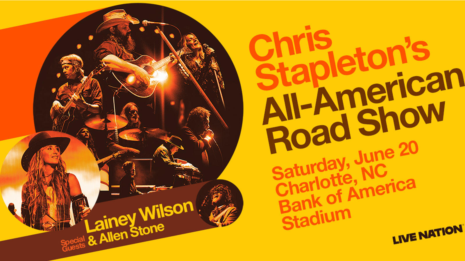 Chris Stapleton is coming to Bank of America Stadium!
