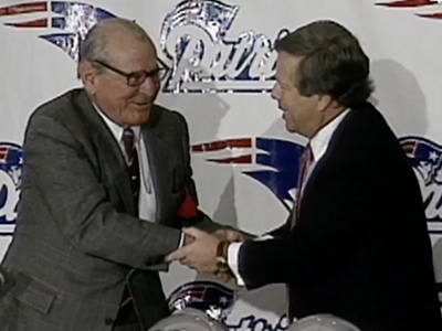 Robert Kraft on the day he bought the New England Patriots.