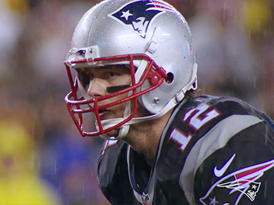 Tom Brady in Patriots uniform.