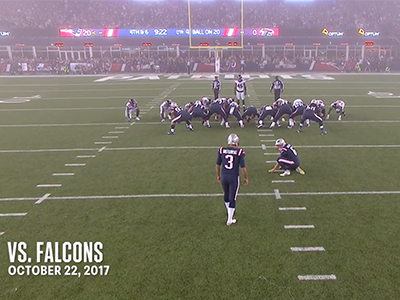 Pats game against the Falcons in 2017.