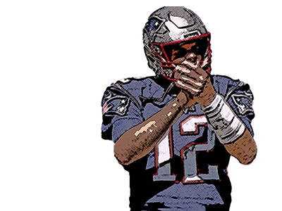 Mike Vrabel blowing a whistle at Training Camp.