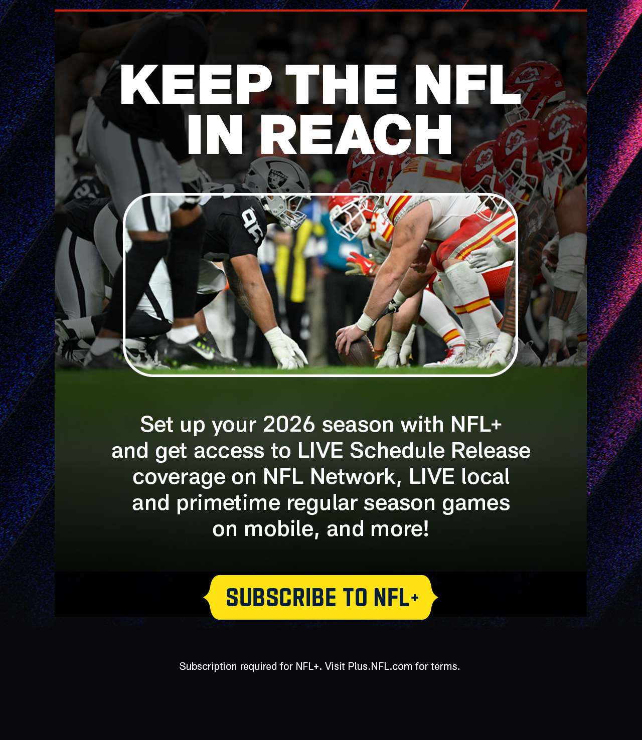 Keep The NFL In Reach. Subscribe To NFL+.