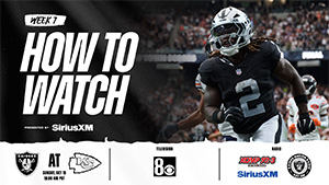 How to Watch: Raiders at Chiefs this Sunday