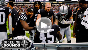 Go behind the bench for the best sights and sounds from the Week 6 victory