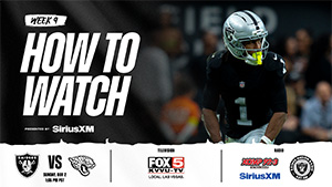 How to Watch: Week 9 Raiders vs. Jaguars