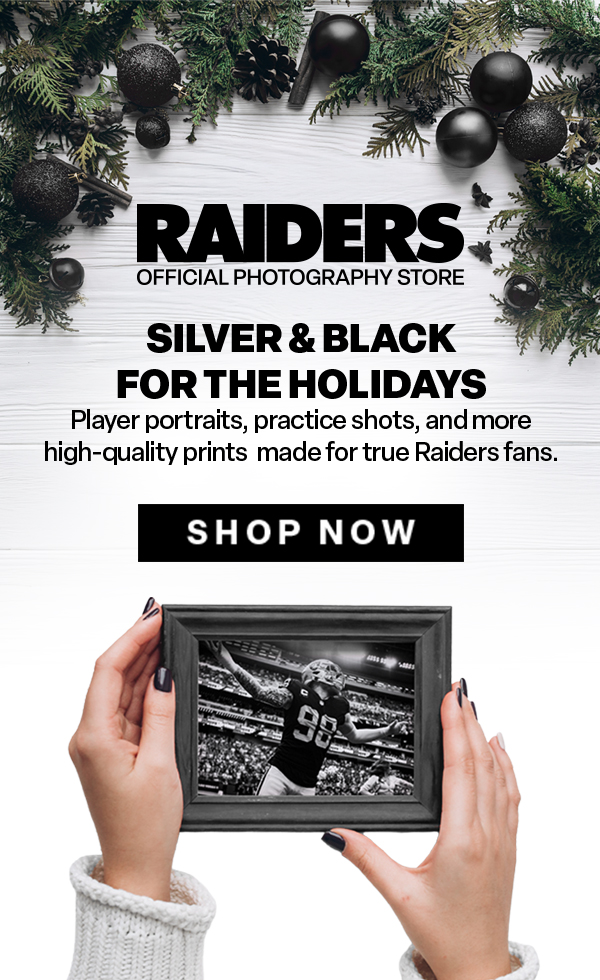 Raiders Official Photography Store: Shop Silver & Black for the Holidays
