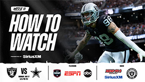 How to watch, listen to, and livestream Raiders vs. Cowboys