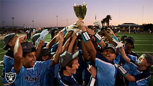 Raiders and CCSD hosted athletes for the 2025 Middle School Flag Football Championship games