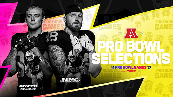 Maxx Crosby and Brock Bowers named 2026 Pro Bowlers