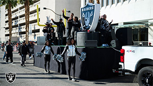 Raiders march in Martin Luther King Jr. Day Parade